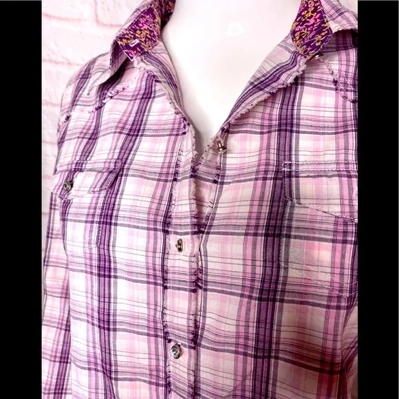 Quizz Vintage wester woman long sleeve shirt size L - Picture 7 of 8